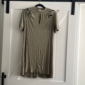 Umgee Khaki Short Sleeve Dress